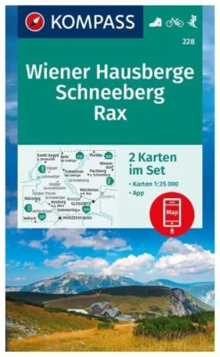 Kompass Wandelkaart 228 Wiener Hausberge, Schneeberg, Rax